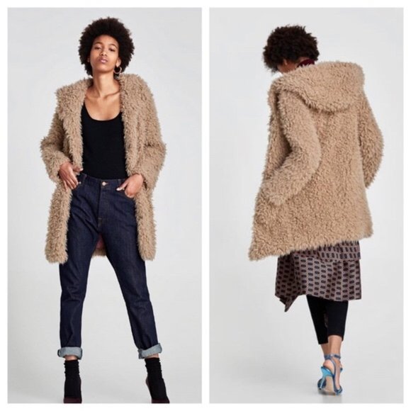 zara teddy bear coat